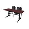 Kobe FlipTop Table, 60" W, 29" H, Laminate Top, Mahogany MKFT6024MH47BK - alternate 1